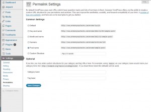 wordpress permalink settings